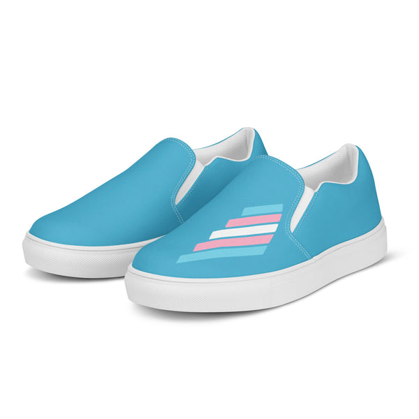 Transgender Pride Modern Blue Slip-On Shoes