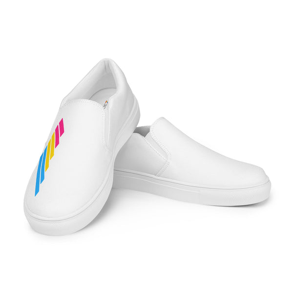 Pansexual Pride Modern White Slip-On Shoes