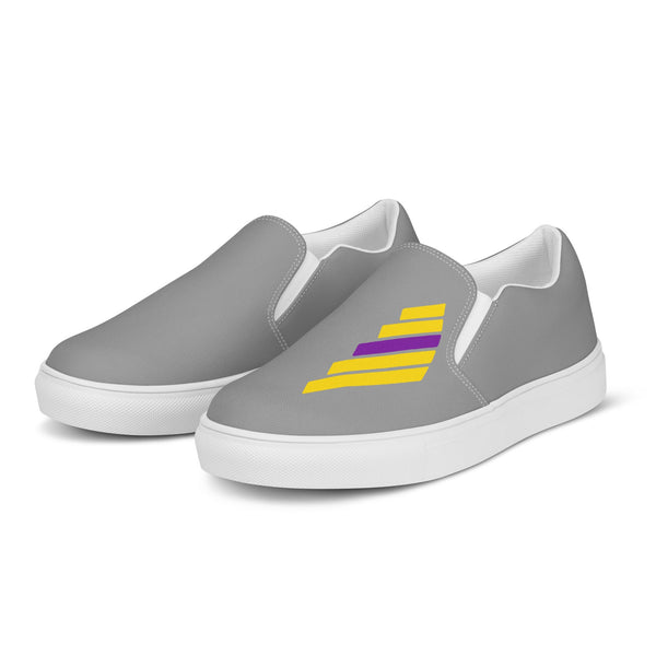 Intersex Pride Modern Gray Slip-On Shoes