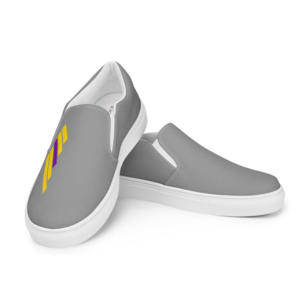 Intersex Pride Modern Gray Slip-On Shoes