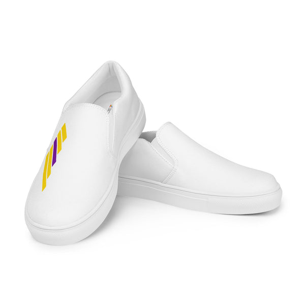 Intersex Pride Modern White Slip-On Shoes