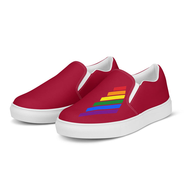 Gay Pride Modern Red Slip-On Shoes