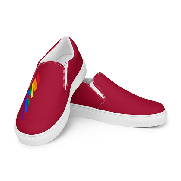 Gay Pride Modern Red Slip-On Shoes