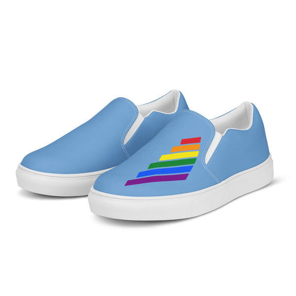 Gay Pride Modern Blue Slip-On Shoes