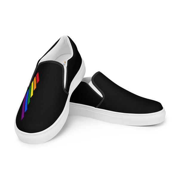 Gay Pride Modern Black Slip-On Shoes