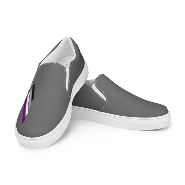 Asexual Pride Modern Gray Slip-On Shoes