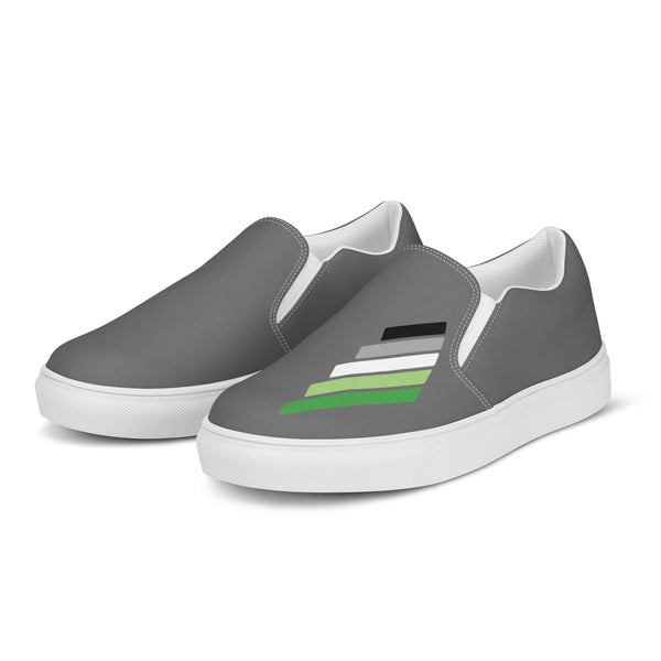 Aromantic Pride Modern Gray Slip-On Shoes