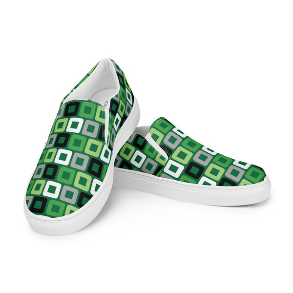 Aromantic Pride Casual Green Slip-On Shoes