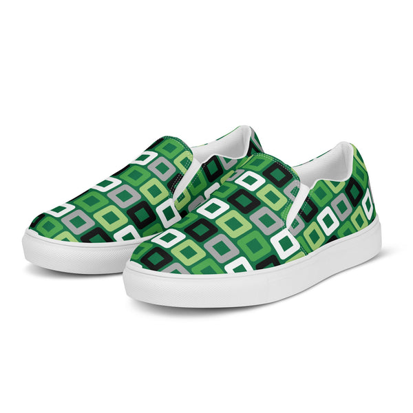 Aromantic Pride Casual Green Slip-On Shoes