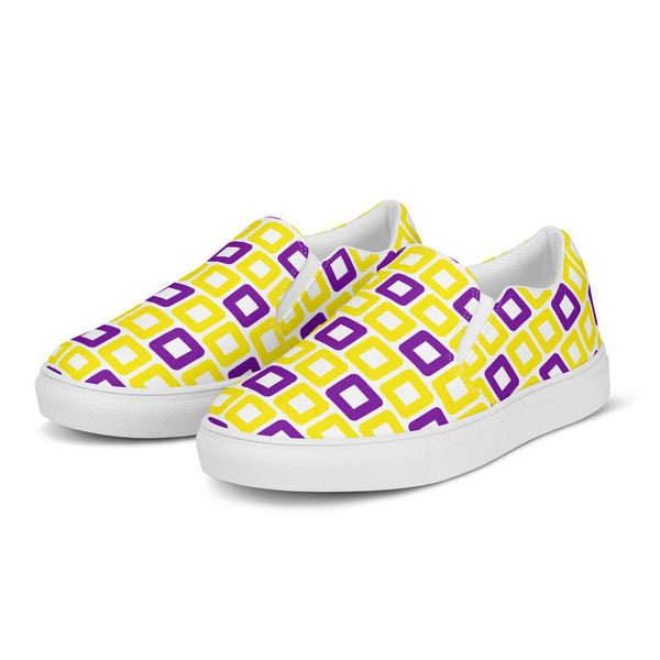 Intersex Pride Casual White Slip-On Shoes