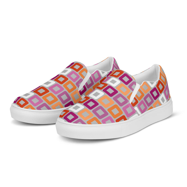 Lesbian Pride Casual Gray Slip-On Shoes