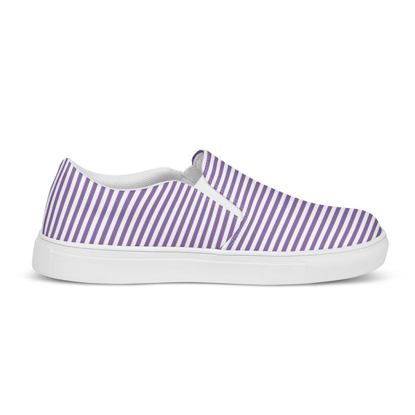 Pinstriped Intersex Pride Purple Slip-On Shoes