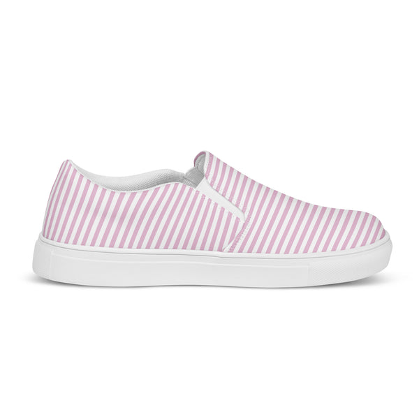 Pinstriped Lesbian Pride Pink Slip-On Shoes