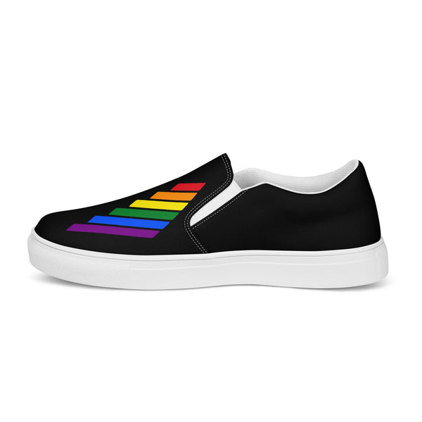 Gay Pride Modern Black Slip-On Shoes