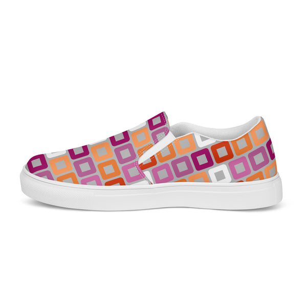 Lesbian Pride Casual Gray Slip-On Shoes