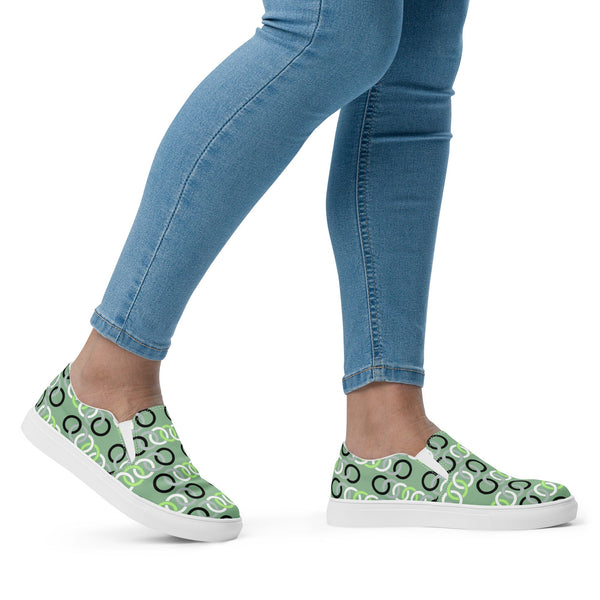 Agender Classic Green Slip-On Shoes