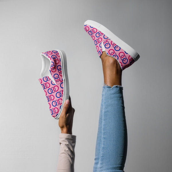 Bisexual Classic Pink Slip-On Shoes