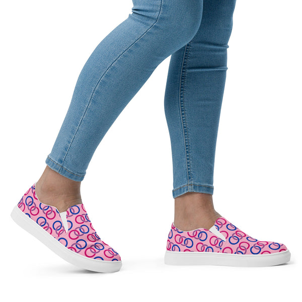 Bisexual Classic Pink Slip-On Shoes