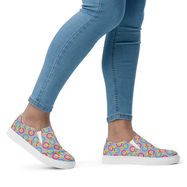 Pansexual Pride Classic Gray Slip-On Shoes