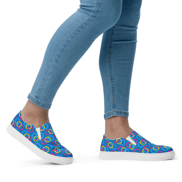 Pansexual Pride Classic Blue Slip-On Shoes