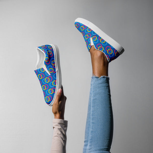 Pansexual Pride Classic Blue Slip-On Shoes