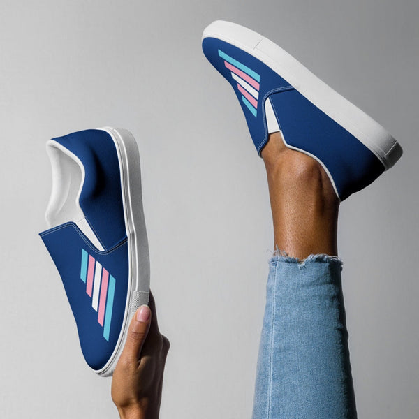 Transgender Pride Modern Navy Slip-On Shoes