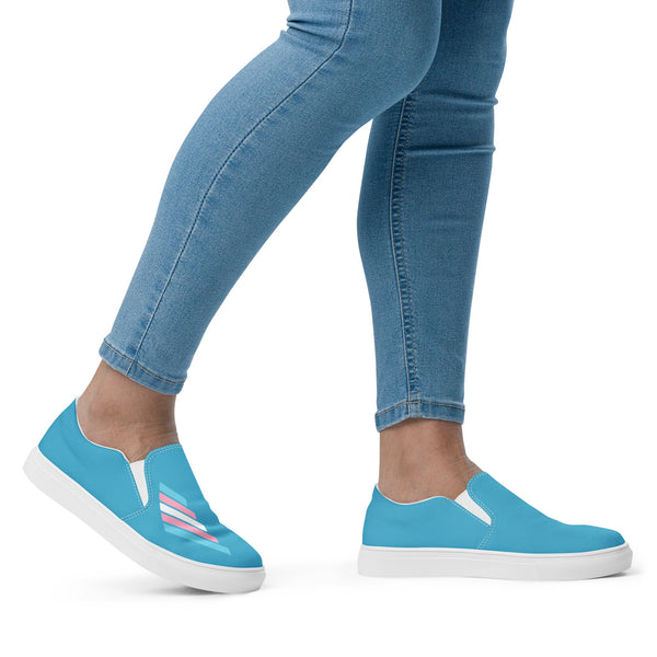 Transgender Pride Modern Blue Slip-On Shoes