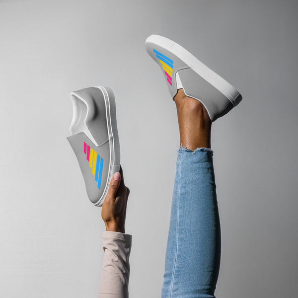 Pansexual Pride Modern Gray Slip-On Shoes