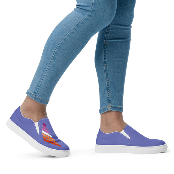 Lesbian Pride Modern Purple Slip-On Shoes