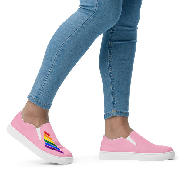 Gay Pride Modern Pink Slip-On Shoes