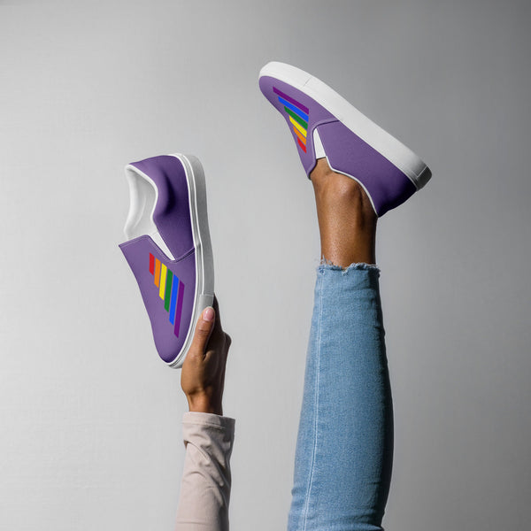 Gay Pride Modern Purple Slip-On Shoes