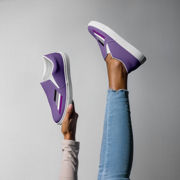 Asexual Pride Modern Purple Slip-On Shoes