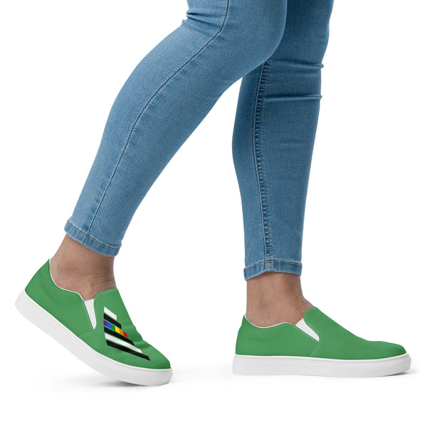 Ally Pride Modern Green Slip-On Shoes