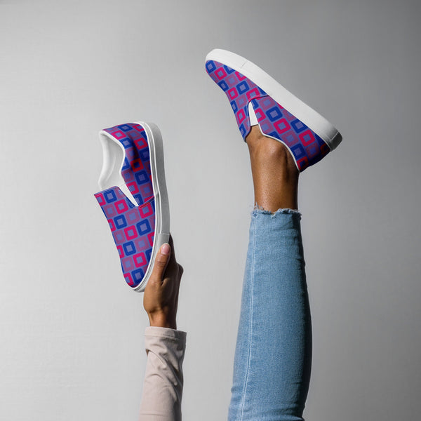 Bisexual Pride Casual Blue Slip-On Shoes