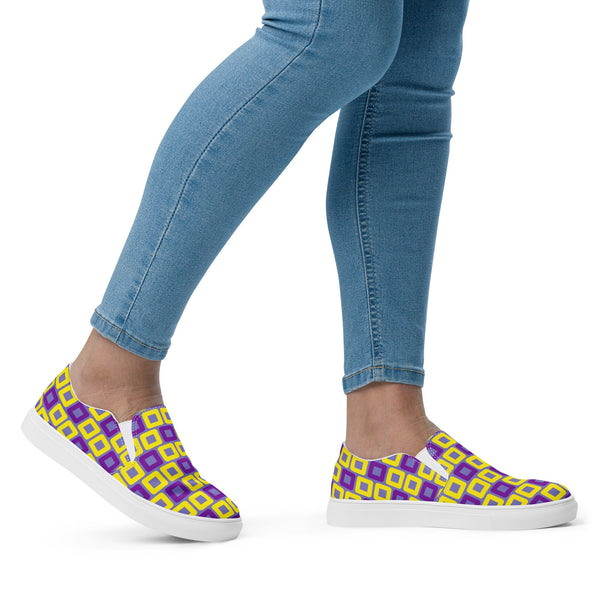 Intersex Pride Casual Purple Slip-On Shoes