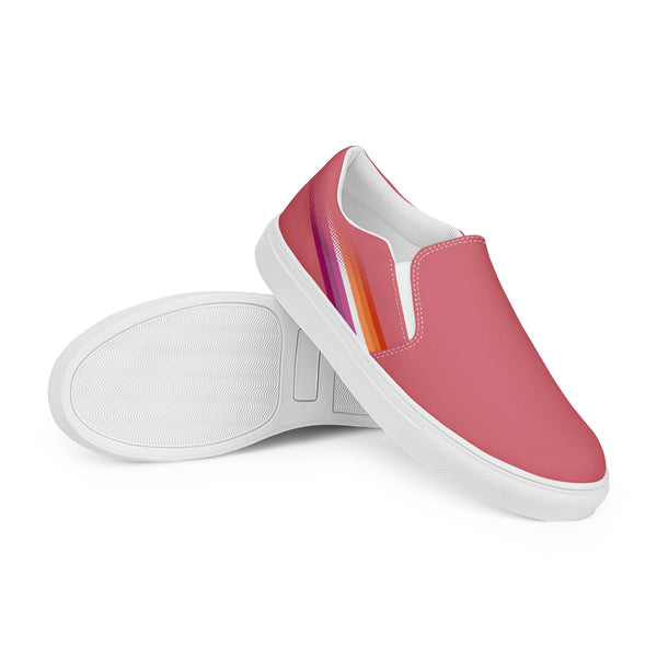 Lesbian Pride Colors Original Pink Slip-On Shoes