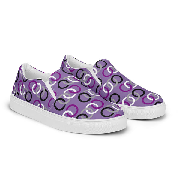 Asexual Classic Purple Slip-On Shoes