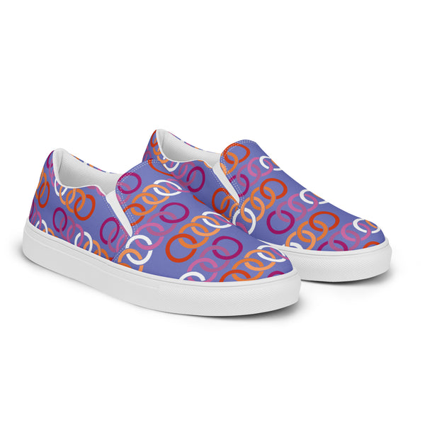 Lesbian Pride Classic Purple Slip-On Shoes