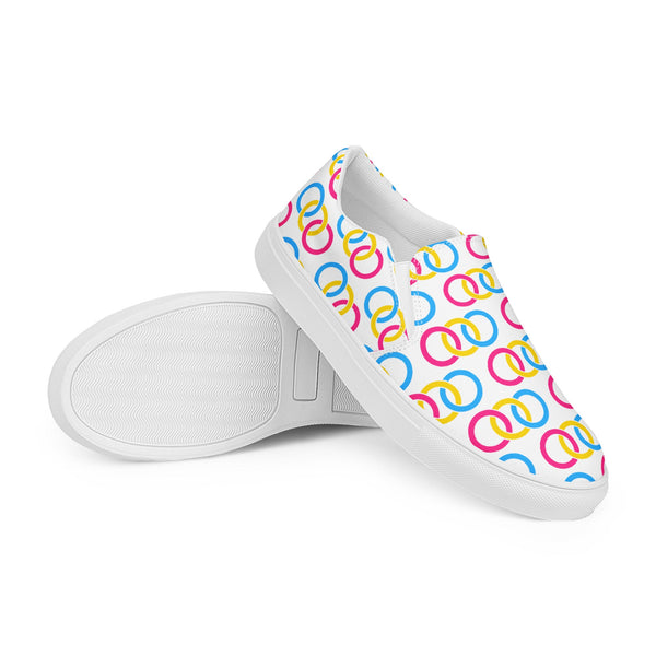 Pansexual Pride Classic White Slip-On Shoes