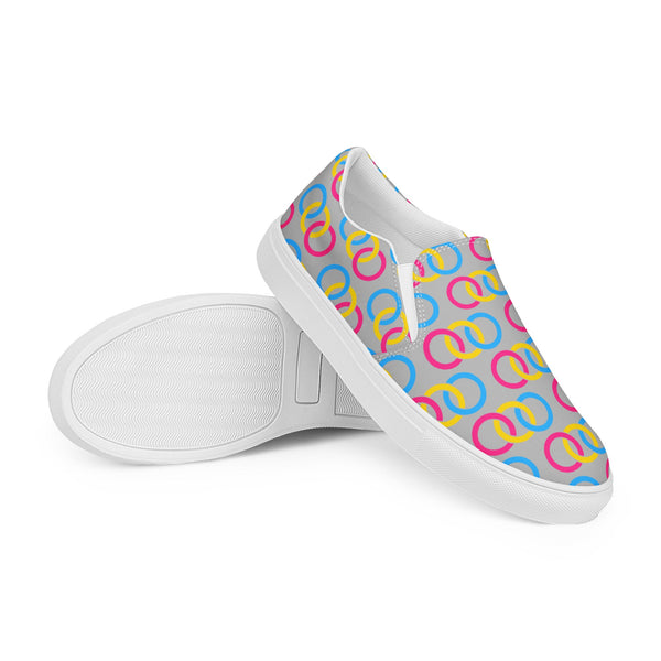 Pansexual Pride Classic Gray Slip-On Shoes