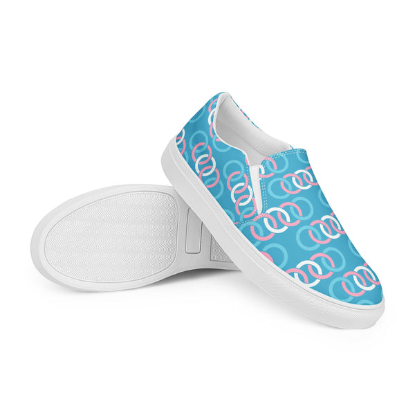 Transgender Pride Classic Blue Slip-On Shoes