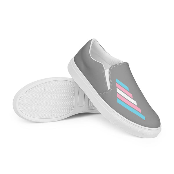 Transgender Pride Modern Gray Slip-On Shoes