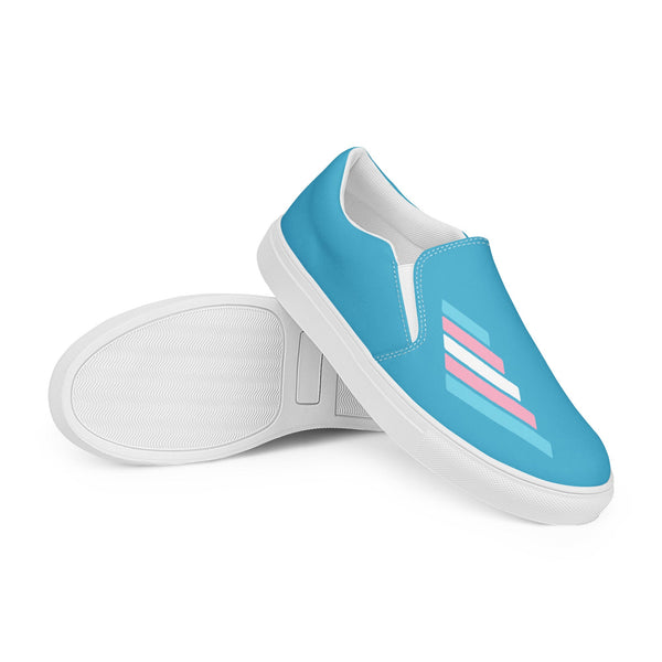 Transgender Pride Modern Blue Slip-On Shoes