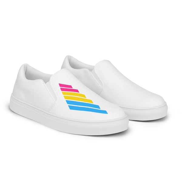 Pansexual Pride Modern White Slip-On Shoes