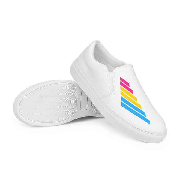 Pansexual Pride Modern White Slip-On Shoes