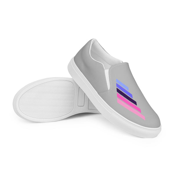 Omnisexual Pride Modern Gray Slip-On Shoes