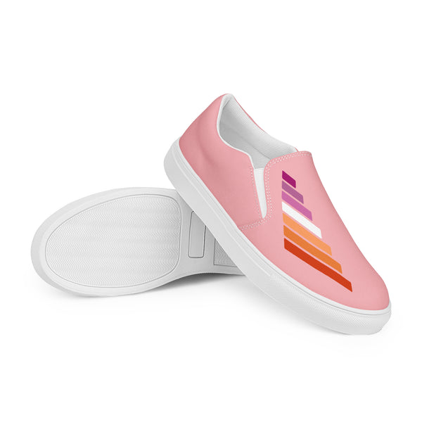 Lesbian Pride Modern Pink Slip-On Shoes