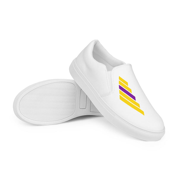 Intersex Pride Modern White Slip-On Shoes