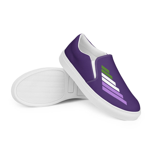 Genderqueer Pride Modern Purple Slip-On Shoes