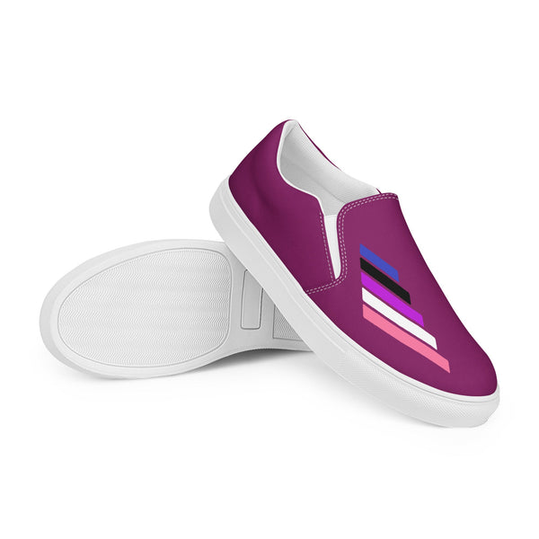 Genderfluid Pride Modern Violet Slip-On Shoes